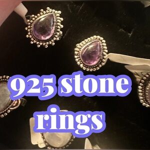 925 Stone Rings